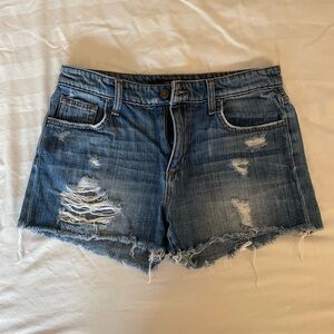 Joe’s Jeans High-Waisted Distressed Denim Shorts